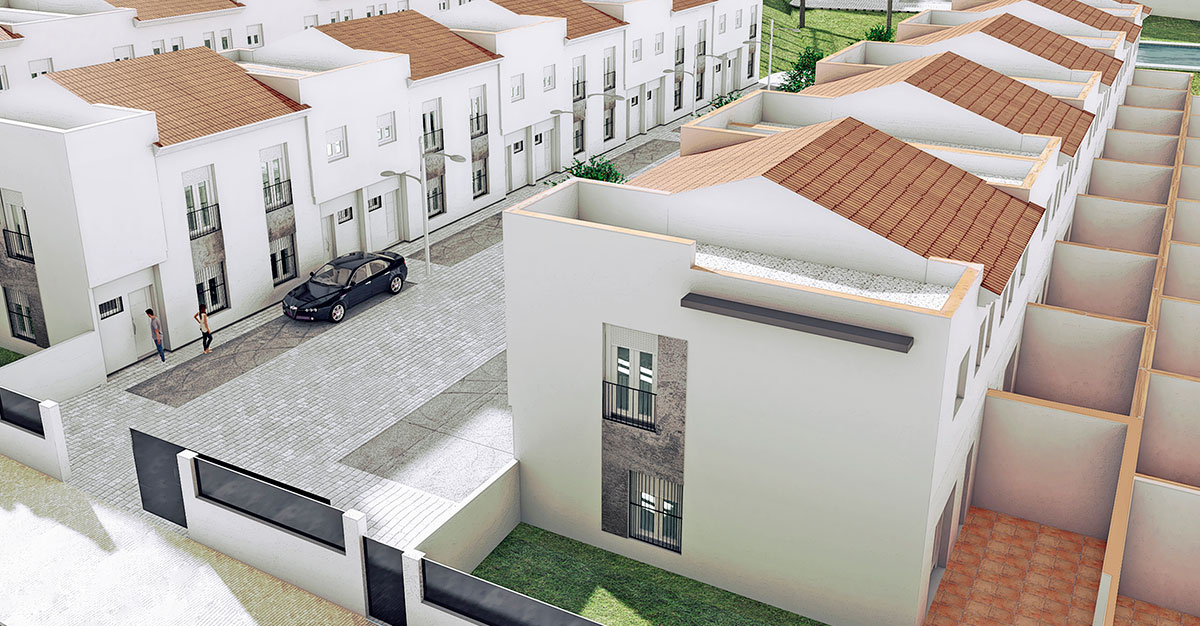 fachada residencial luz huelva